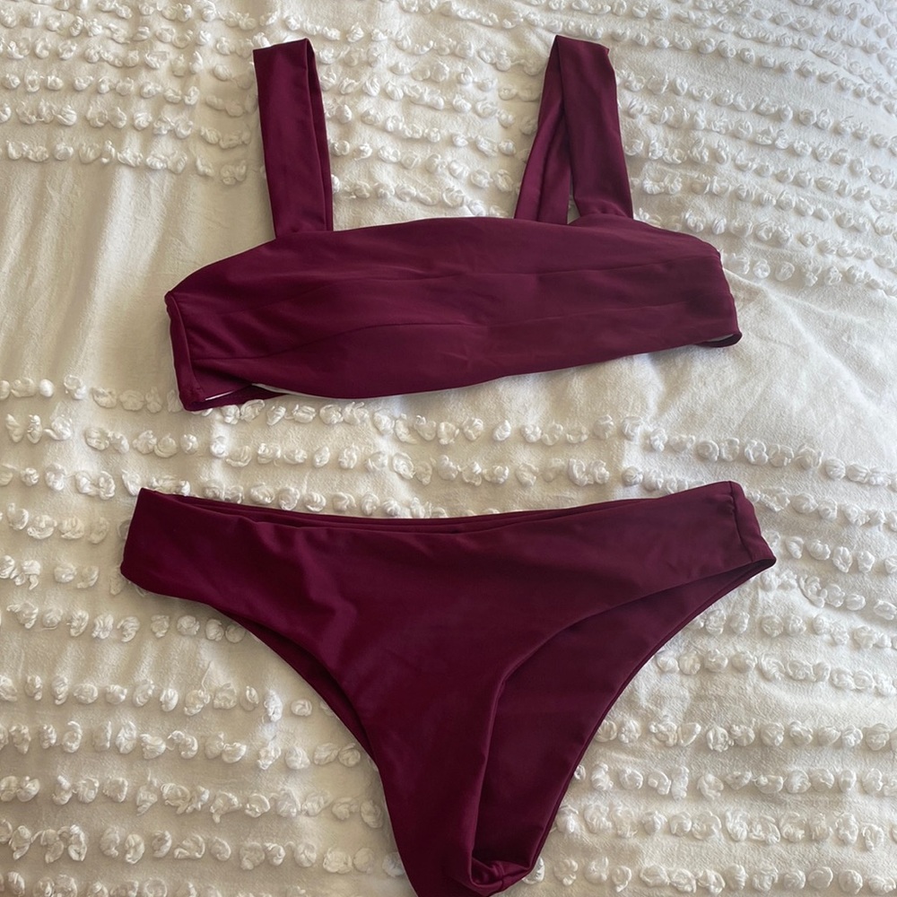 Zaful Maroon Bikini, Size Medium
